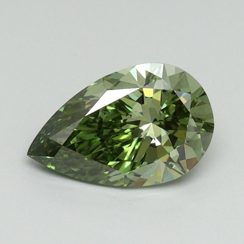 Loose Diamond - PEAR 1.0ct Fancy Vivid Green VS1: Loose Diamond - PEAR 1.0ct Fancy Vivid Green VS1 Source: This is a real non-mined Diamond that has been grown in a lab Shape: PEAR Carats: 1.0 Color: Fancy Vivid Green Certification: IGI Video: Video