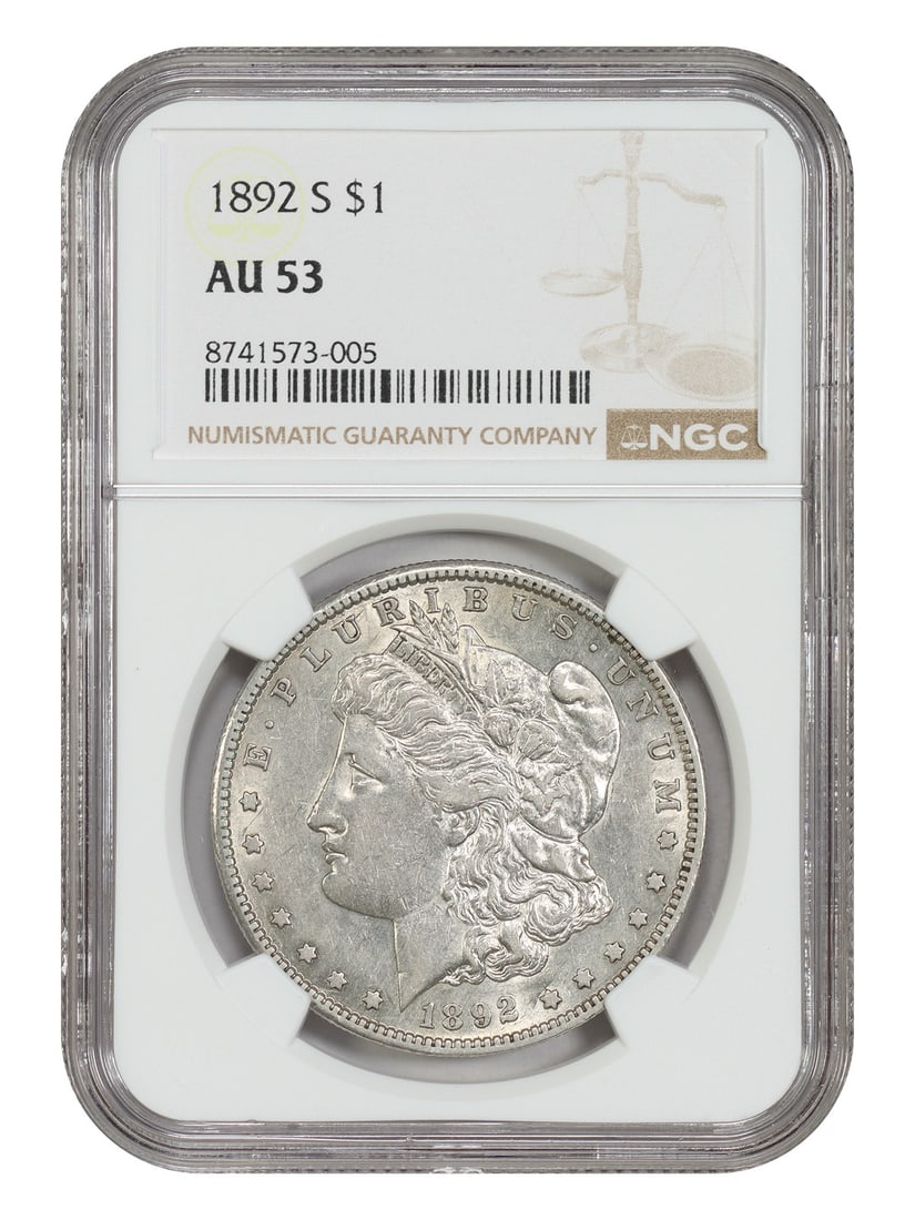 1892-S Morgan Dollar NGC AU53 Scarce Date (1 of 4)