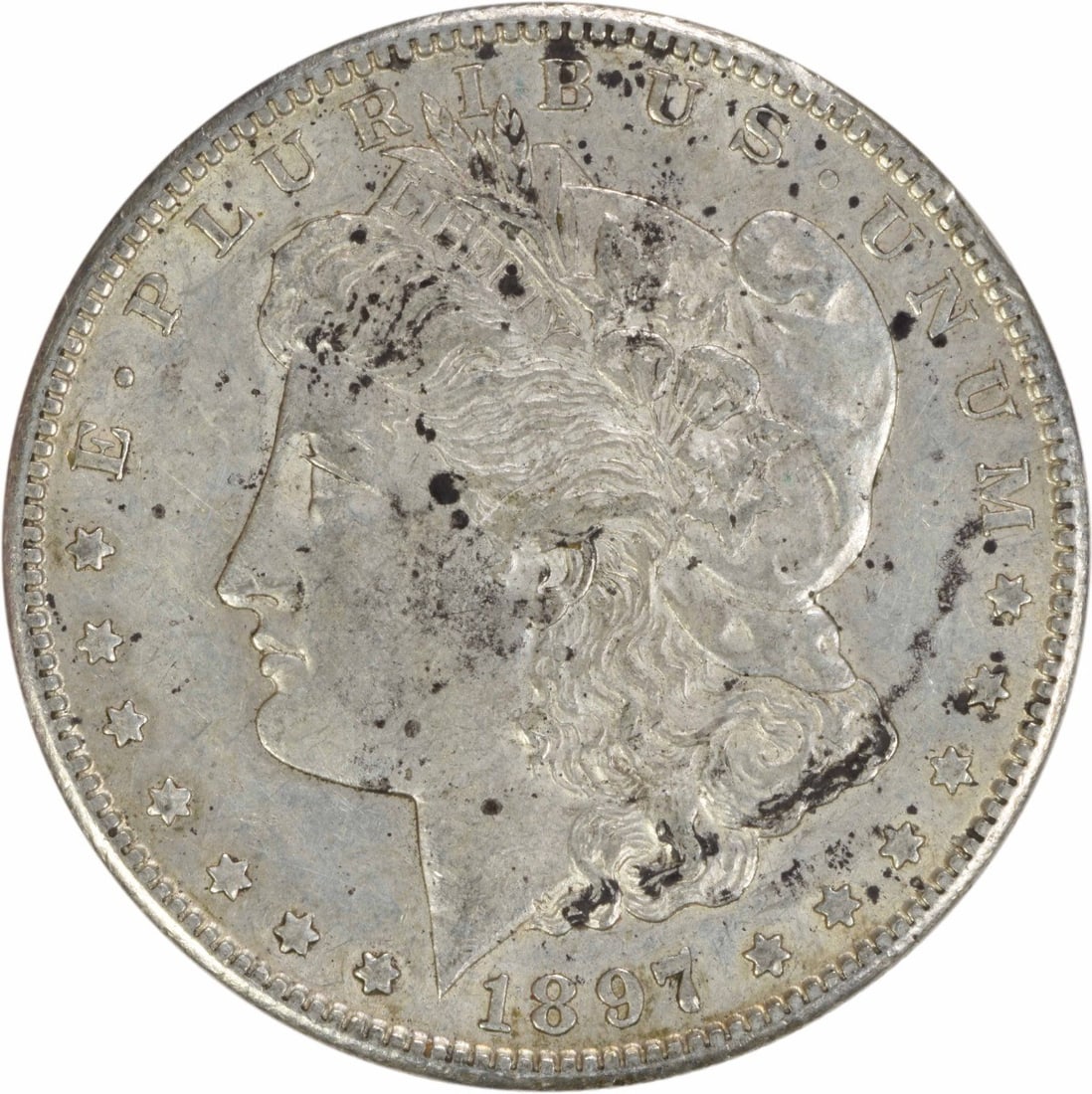 1897-S Morgan Silver Dollar AU Uncertified San Francisco Mint: 1897-S Morgan Silver Dollar AU Uncertified San Francisco Mint This 1897-S Morgan Silver Dollar is a beautiful example of American coinage. It features a composition of 90% silver and 10% copper, showc