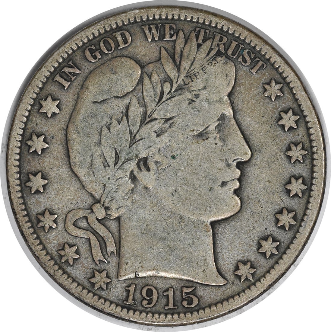 1915-D Barber Half Dollar 50C Silver Uncertified Coin (1 of 2)