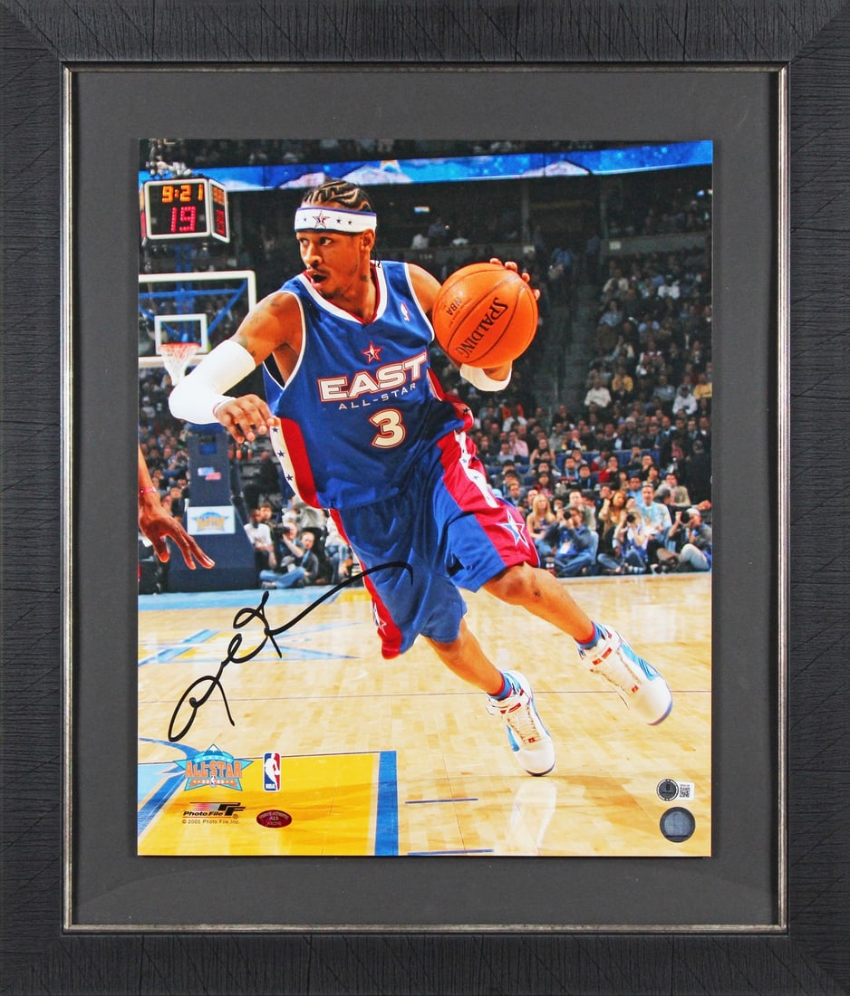 Allen Iverson Signed 16x20 Framed Photo Philadelphia 76ers BAS Certified: Allen Iverson Signed 16x20 Framed Photo Philadelphia 76ers BAS Certified This stunning 16x20 framed photo captures Allen Iverson, the legendary player of the Philadelphia 76ers, in action. Personally 