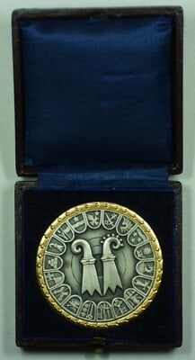 1954 Basel Swiss shooting medal silver R169a original case (1 of 4)