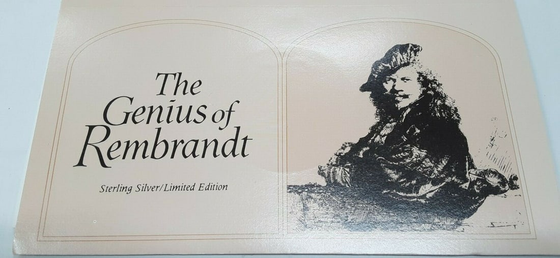 Sterling Silver Cornelis C Anslo Medal Genius of Rembrandt in Presentation Card (1 of 5)