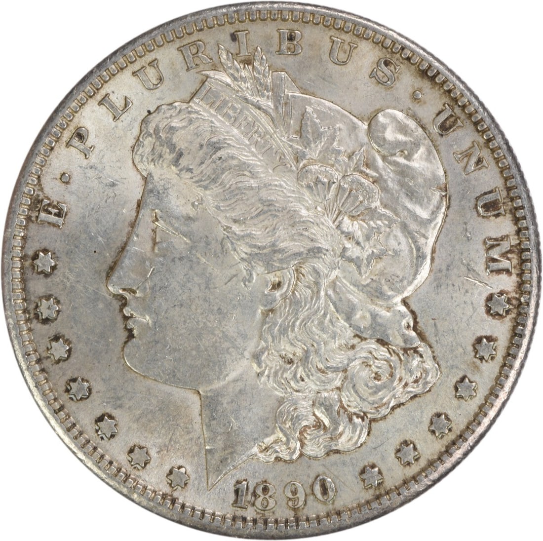 1890-S Morgan Silver Dollar AU Uncertified 90% Silver Coin (1 of 2)