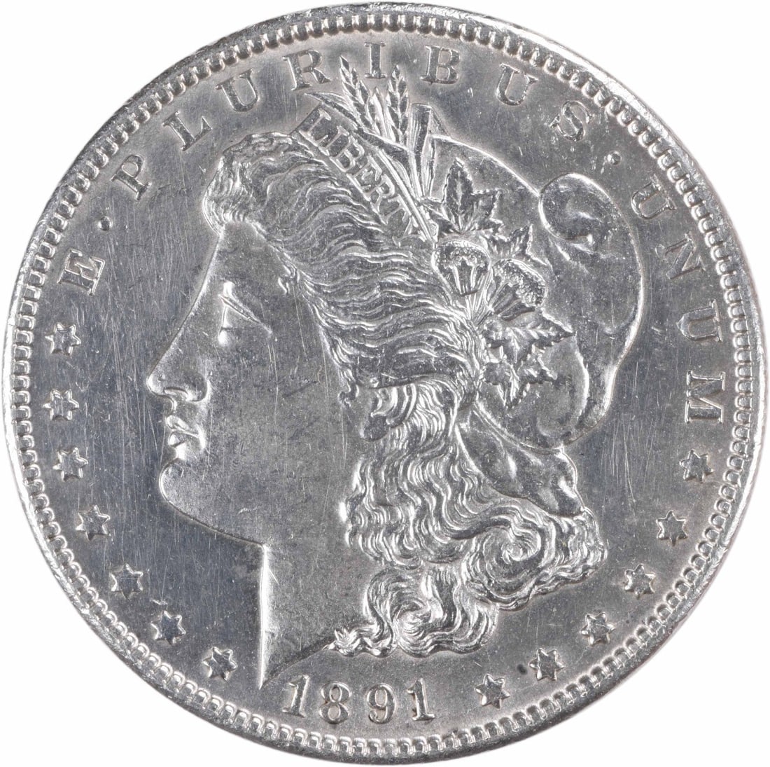 Carson City 1891 Morgan Dollar AU Grade Uncertified 90 Silver Coin (1 of 2)