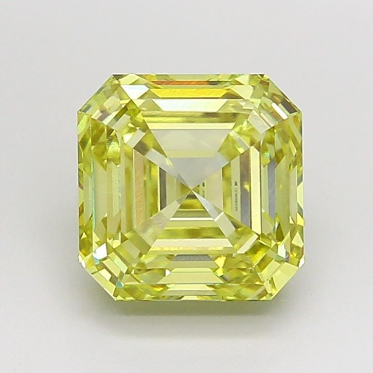 Loose Diamond - ASSCHER 3.01ct Fancy Yellow VS1: Loose Diamond - ASSCHER 3.01ct Fancy Yellow VS1 Source: This is a real non-mined Diamond that has been grown in a lab Shape: ASSCHER Carats: 3.01 Color: Fancy Yellow Certification: IGI Video: