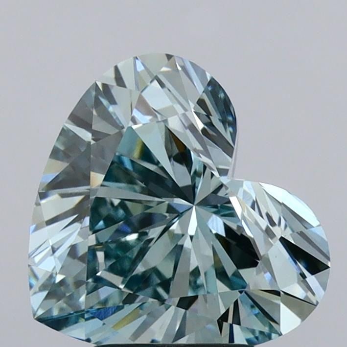Loose Diamond - HEART 3.09ct Fancy Intense Blue Green VS1: Loose Diamond - HEART 3.09ct Fancy Intense Blue Green VS1 Source: This is a real non-mined Diamond that has been grown in a lab Shape: HEART Carats: 3.09 Color: Fancy Intense Blue Green