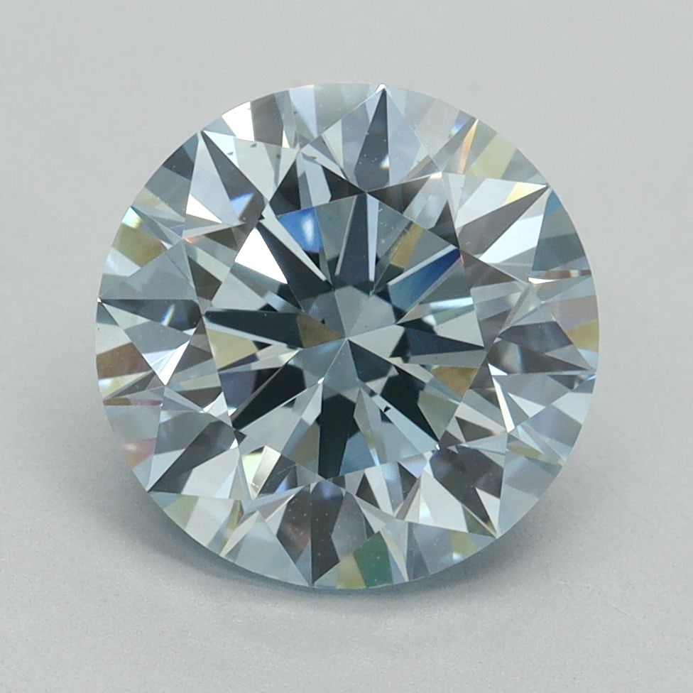 Ideal Loose Diamond - ROUND 3.12ct Fancy Vivid Blue VS2 (1 of 1)