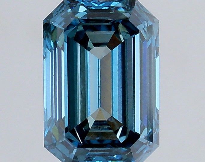 Loose Diamond - EMERALD 0.56ct Fancy Vivid Blue VS1: Loose Diamond - EMERALD 0.56ct Fancy Vivid Blue VS1 Source: This is a real non-mined Diamond that has been grown in a lab Shape: EMERALD Carats: 0.56 Color: Fancy Vivid Blue Certification: IGI Video: