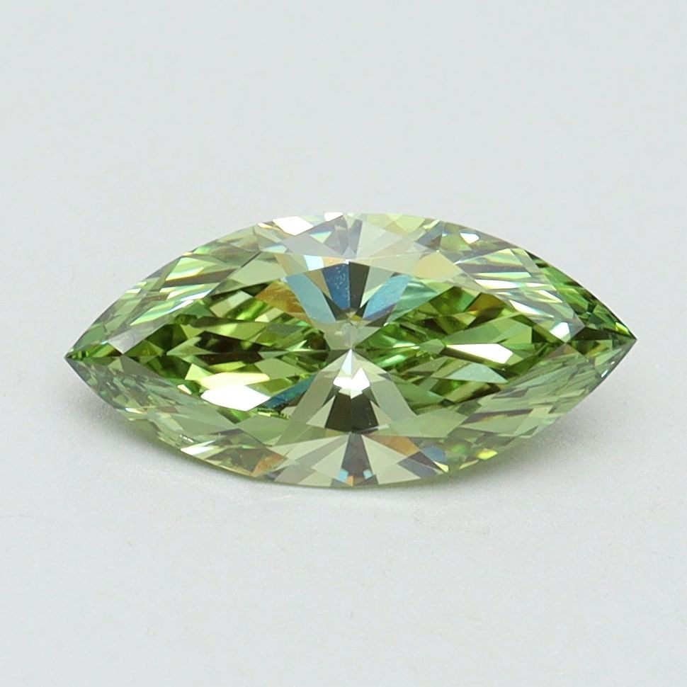 Loose Diamond - MARQUISE 1.01ct Fancy Vivid Green VS1: Loose Diamond - MARQUISE 1.01ct Fancy Vivid Green VS1 Source: This is a real non-mined Diamond that has been grown in a lab Shape: MARQUISE Carats: 1.01 Color: Fancy Vivid Green Certification: IGI