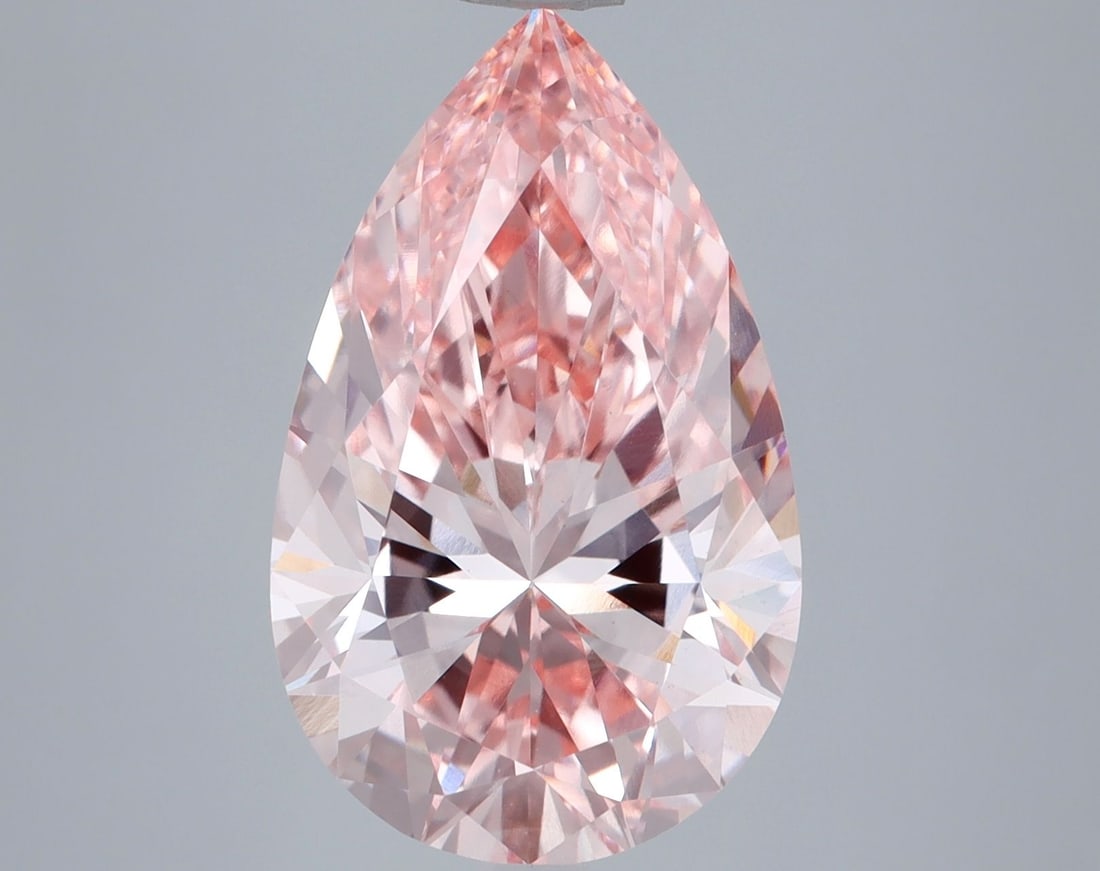 Loose Diamond - PEAR 5.0ct Fancy Vivid Pink VS1: Loose Diamond - PEAR 5.0ct Fancy Vivid Pink VS1 Source: This is a real non-mined Diamond that has been grown in a lab Shape: PEAR Carats: 5.0 Color: Fancy Vivid Pink Certification: IGI Video: Video