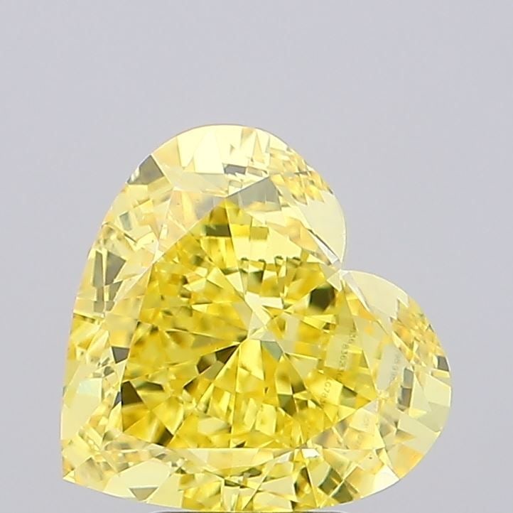 Loose Diamond - HEART 5.8ct Fancy Vivid Yellow VS1: Loose Diamond - HEART 5.8ct Fancy Vivid Yellow VS1 Source: This is a real non-mined Diamond that has been grown in a lab Shape: HEART Carats: 5.8 Color: Fancy Vivid Yellow Certification: IGI Video: