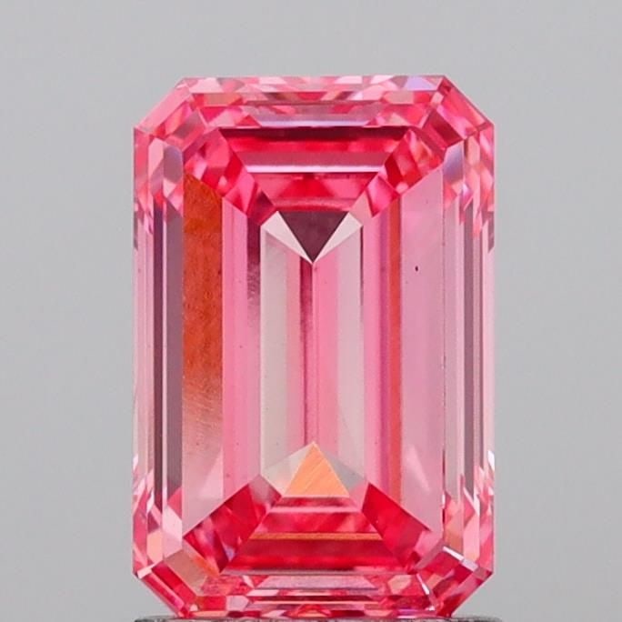 Loose Diamond - EMERALD 2.0ct Fancy Vivid Pink VS1: Loose Diamond - EMERALD 2.0ct Fancy Vivid Pink VS1 Source: This is a real non-mined Diamond that has been grown in a lab Shape: EMERALD Carats: 2.0 Color: Fancy Vivid Pink Certification: IGI Video: