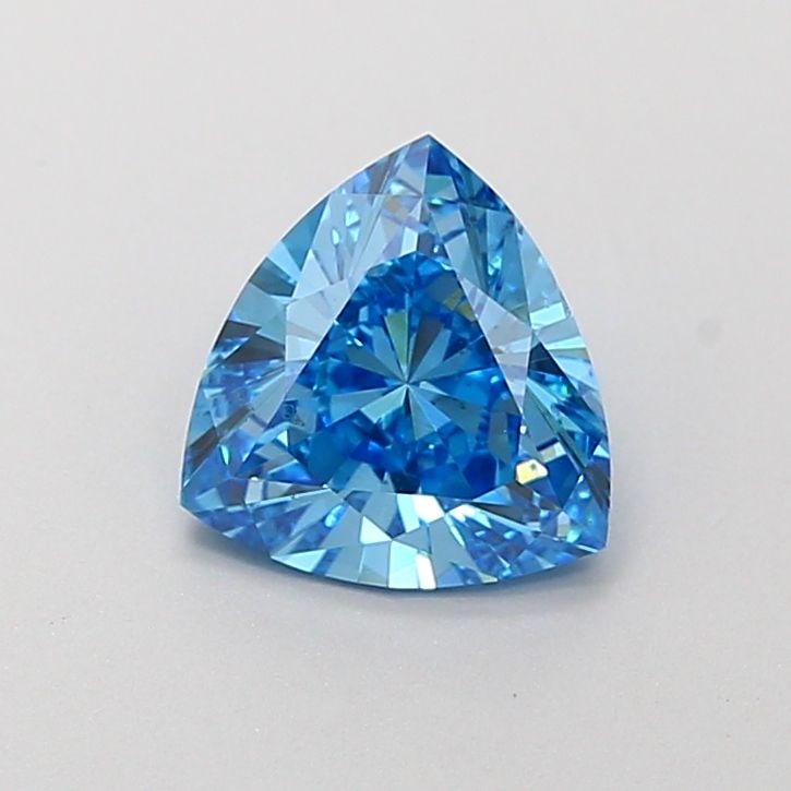 Loose Diamond - TRIANGULAR 1.01ct Fancy Vivid Blue VS2: Loose Diamond - TRIANGULAR 1.01ct Fancy Vivid Blue VS2 Source: This is a real non-mined Diamond that has been grown in a lab Shape: TRIANGULAR Carats: 1.01 Color: Fancy Vivid Blue Certification: IGI
