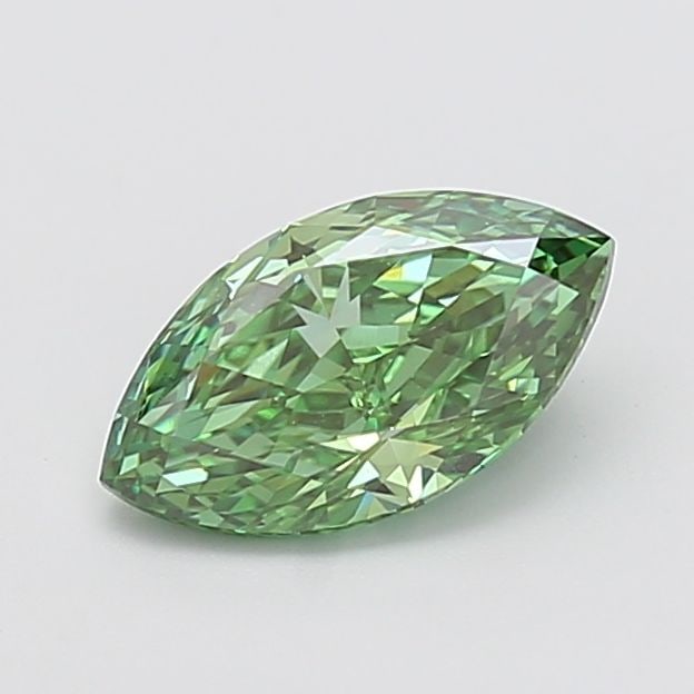 Loose Diamond - MARQUISE 1.54ct Fancy Vivid Green VVS2: Loose Diamond - MARQUISE 1.54ct Fancy Vivid Green VVS2 Source: This is a real non-mined Diamond that has been grown in a lab Shape: MARQUISE Carats: 1.54 Color: Fancy Vivid Green Certification: IGI