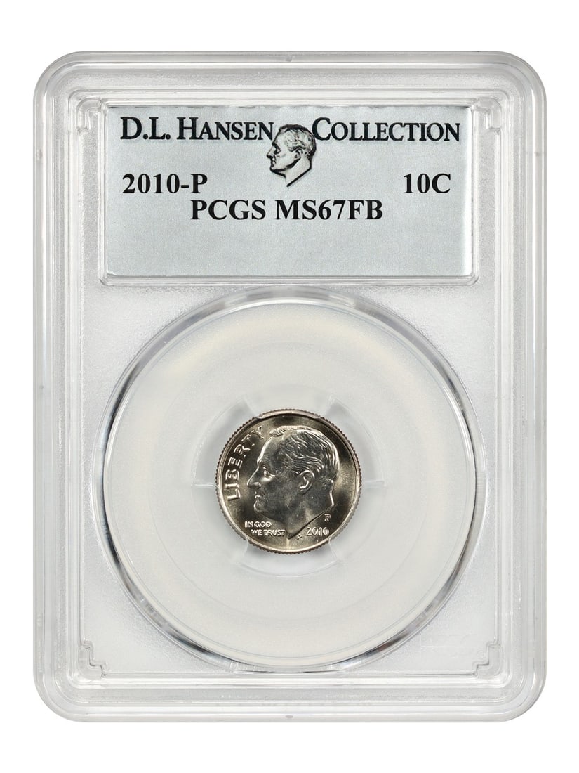 PCGS MS67FB 2010 Philadelphia Roosevelt Dime from D L Hansen Collection (1 of 4)