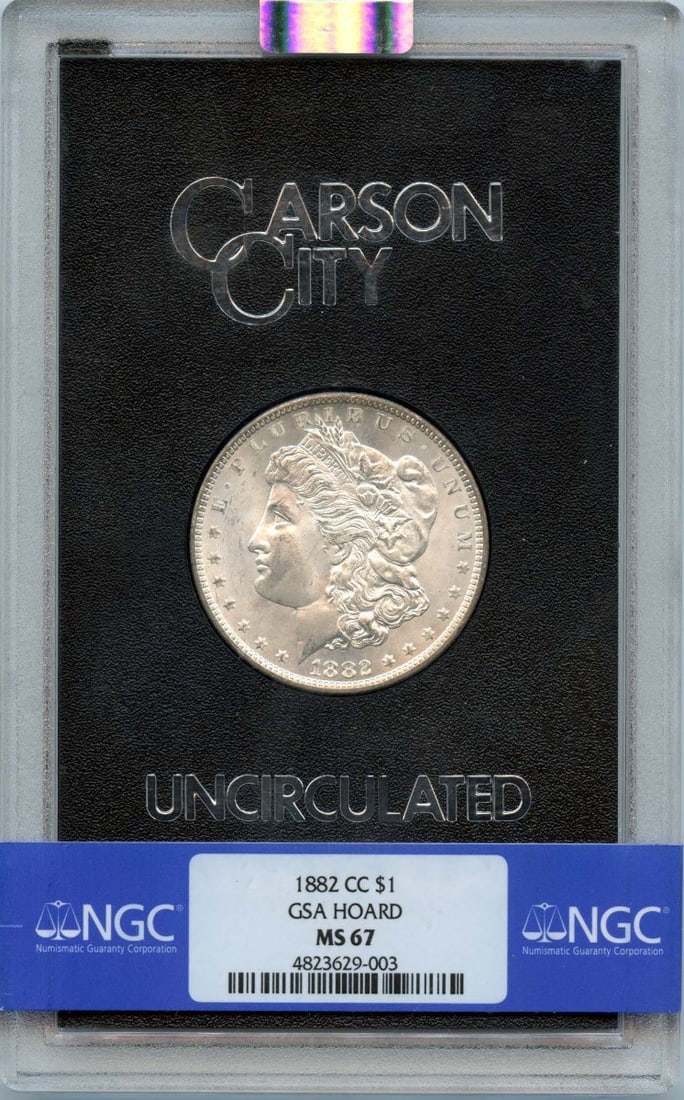 NGC MS67 1882 Carson City Dollar from GSA Hoard (1 of 2)