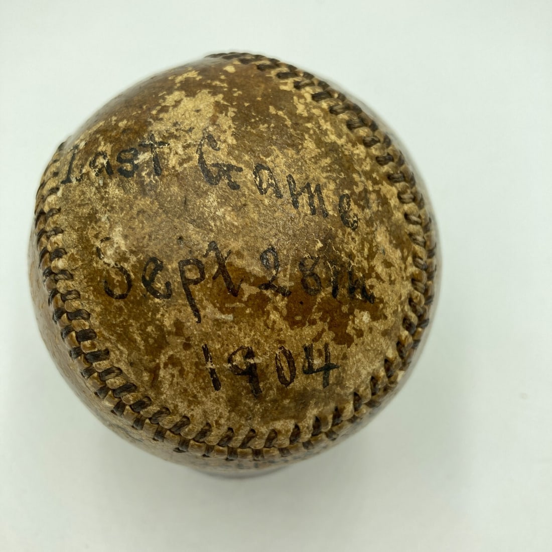 1904 Buffalo vs Jersey City Signed Game Used Trophy Baseball (1 of 8)