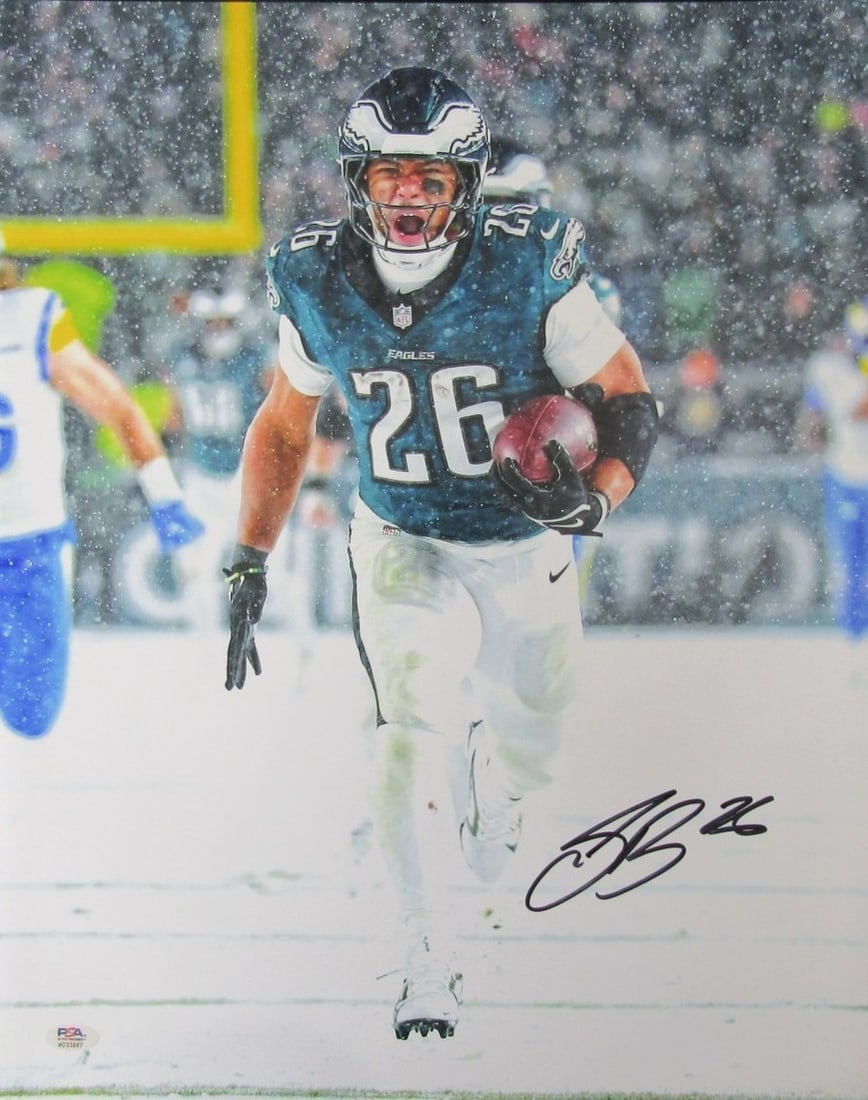 Saquon Barkley Autographed 16x20 Photo PSA/DNA Certified Philadelphia Eagles: Saquon Barkley Autographed 16x20 Photo PSA/DNA Certified Philadelphia Eagles This Saquon Barkley autographed 16x20 photo is a standout piece for any Philadelphia Eagles fan or football collector. The 