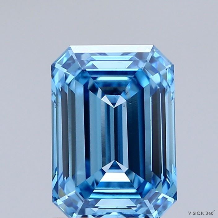 Loose Diamond - EMERALD 2.1ct Fancy Vivid Blue VS2 (1 of 1)