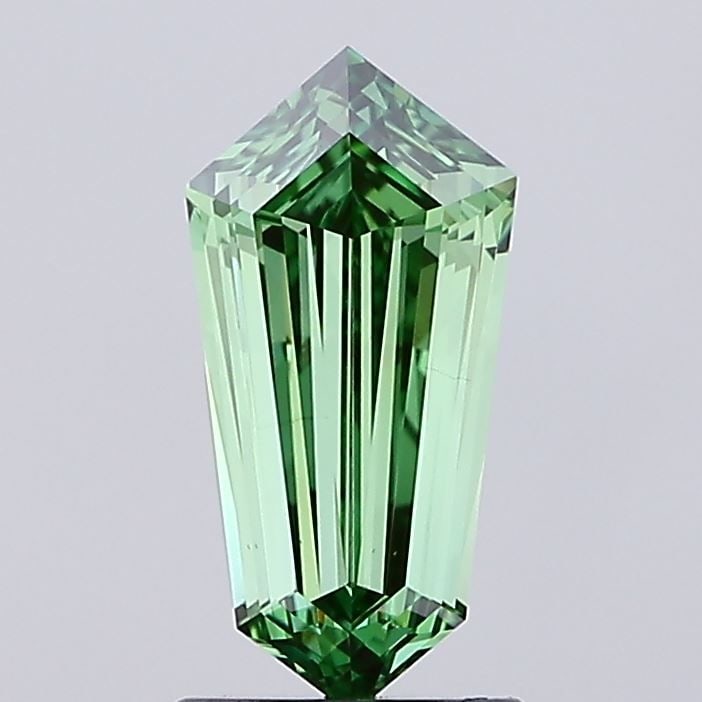 Loose Diamond - HEXAGONAL 1.54ct Fancy Vivid Green VS1: Loose Diamond - HEXAGONAL 1.54ct Fancy Vivid Green VS1 Source: This is a real non-mined Diamond that has been grown in a lab Shape: HEXAGONAL Carats: 1.54 Color: Fancy Vivid Green Certification: IGI