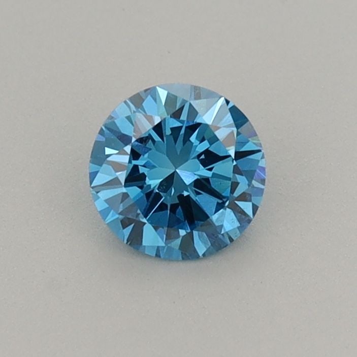 Loose Diamond - ROUND 0.38ct Fancy Vivid Blue VVS2: Loose Diamond - ROUND 0.38ct Fancy Vivid Blue VVS2 Source: This is a real non-mined Diamond that has been grown in a lab Shape: ROUND Carats: 0.38 Color: Fancy Vivid Blue Certification: IGI Video: