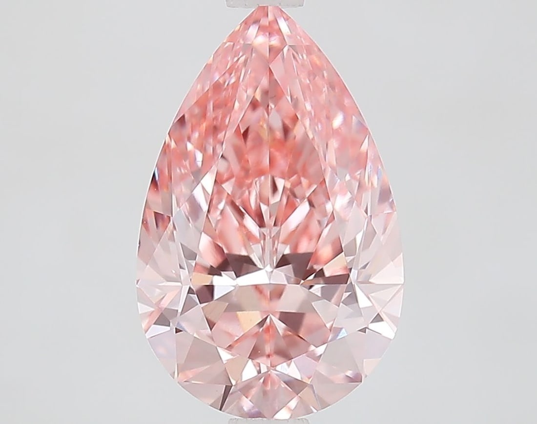 Loose Diamond - PEAR 2.11ct Fancy Vivid Pink VS1: Loose Diamond - PEAR 2.11ct Fancy Vivid Pink VS1 Source: This is a real non-mined Diamond that has been grown in a lab Shape: PEAR Carats: 2.11 Color: Fancy Vivid Pink Certification: IGI Video: Video