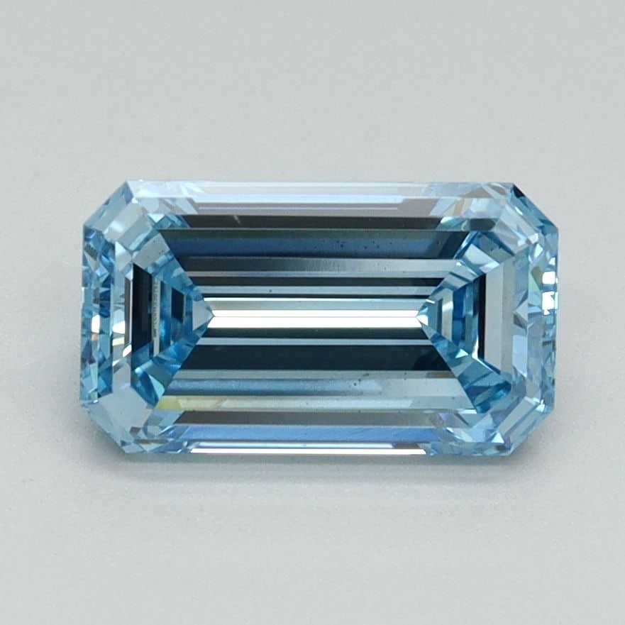 Loose Diamond - EMERALD 1.53ct Fancy Intense Blue VS1: Loose Diamond - EMERALD 1.53ct Fancy Intense Blue VS1 Source: This is a real non-mined Diamond that has been grown in a lab Shape: EMERALD Carats: 1.53 Color: Fancy Intense Blue Certification: IGI Vid