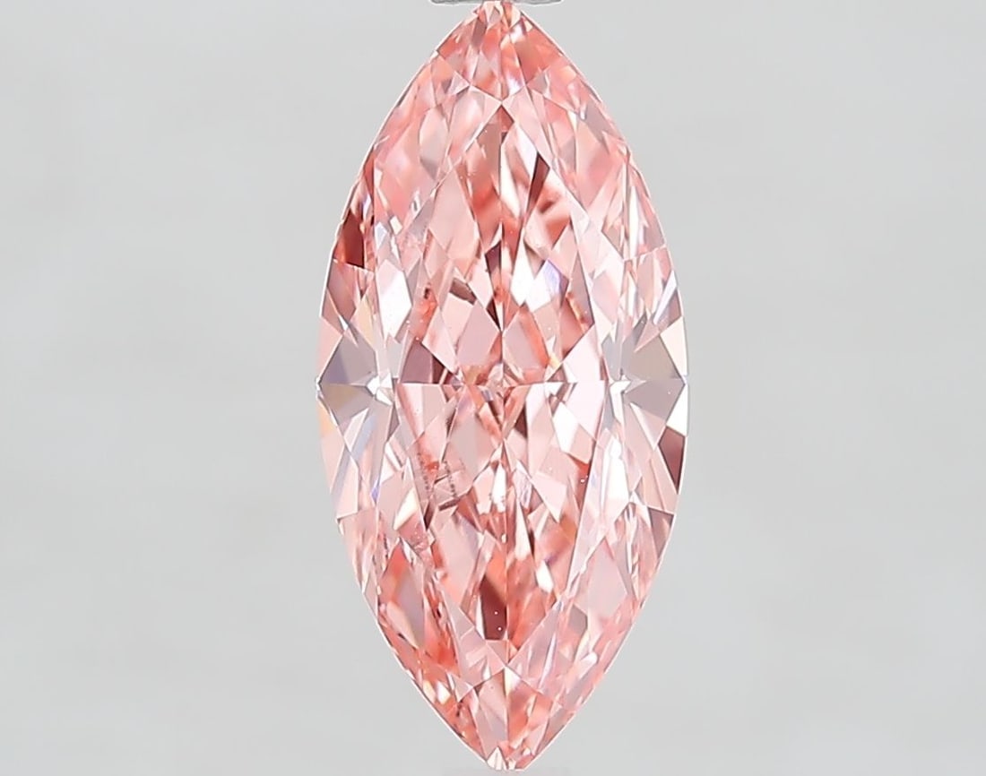 Loose Diamond - MARQUISE 2.33ct Fancy Vivid Pink VS1: Loose Diamond - MARQUISE 2.33ct Fancy Vivid Pink VS1 Source: This is a real non-mined Diamond that has been grown in a lab Shape: MARQUISE Carats: 2.33 Color: Fancy Vivid Pink Certification: IGI Video