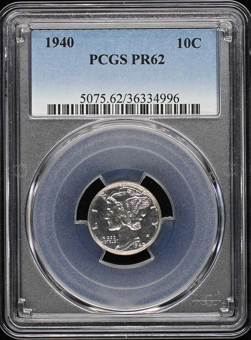 PCGS PR62 1940 Mercury Dime Proof Philadelphia (1 of 4)