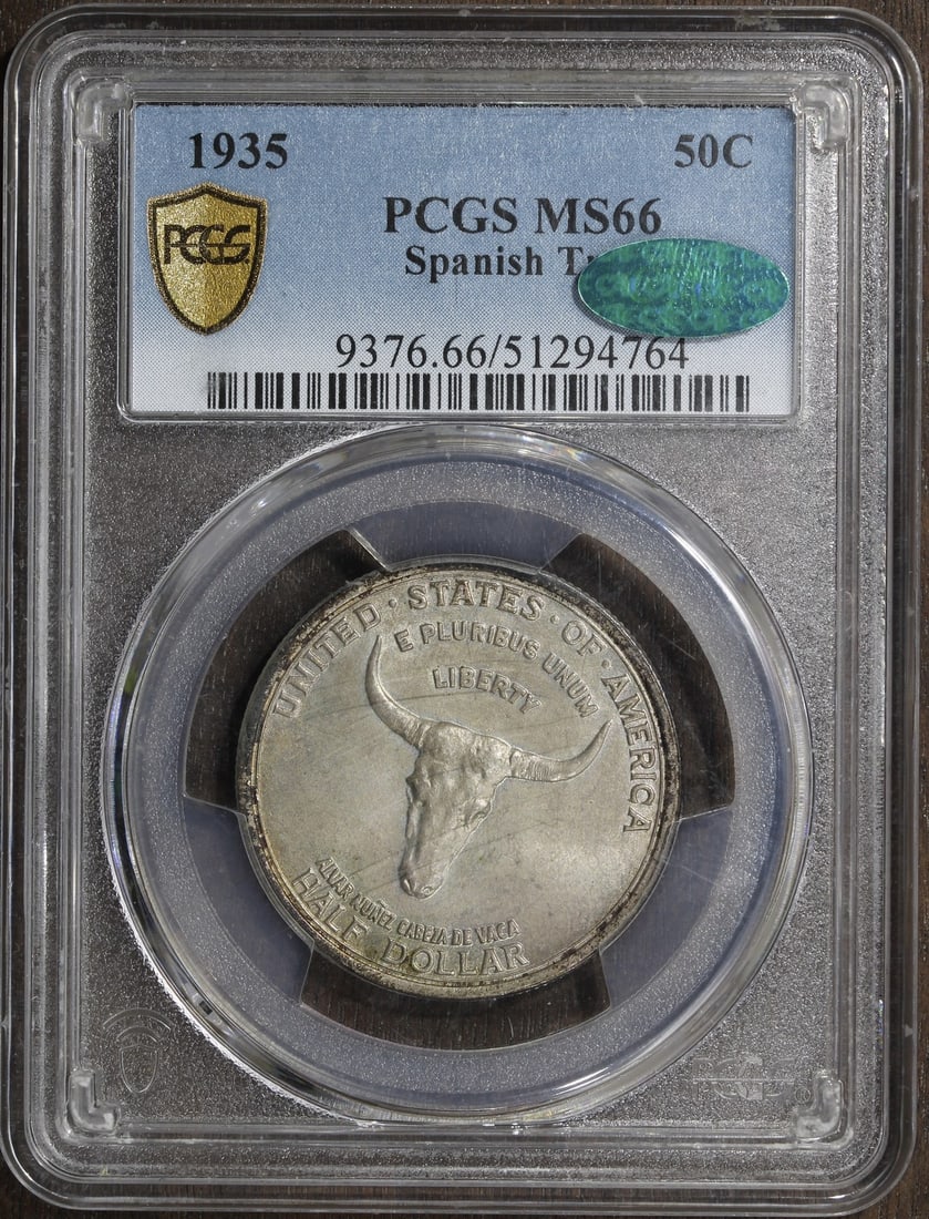 Spanish Trail 1935 Silver Half Dollar PCGS MS66 CAC Commemorative Coin (1 of 3)