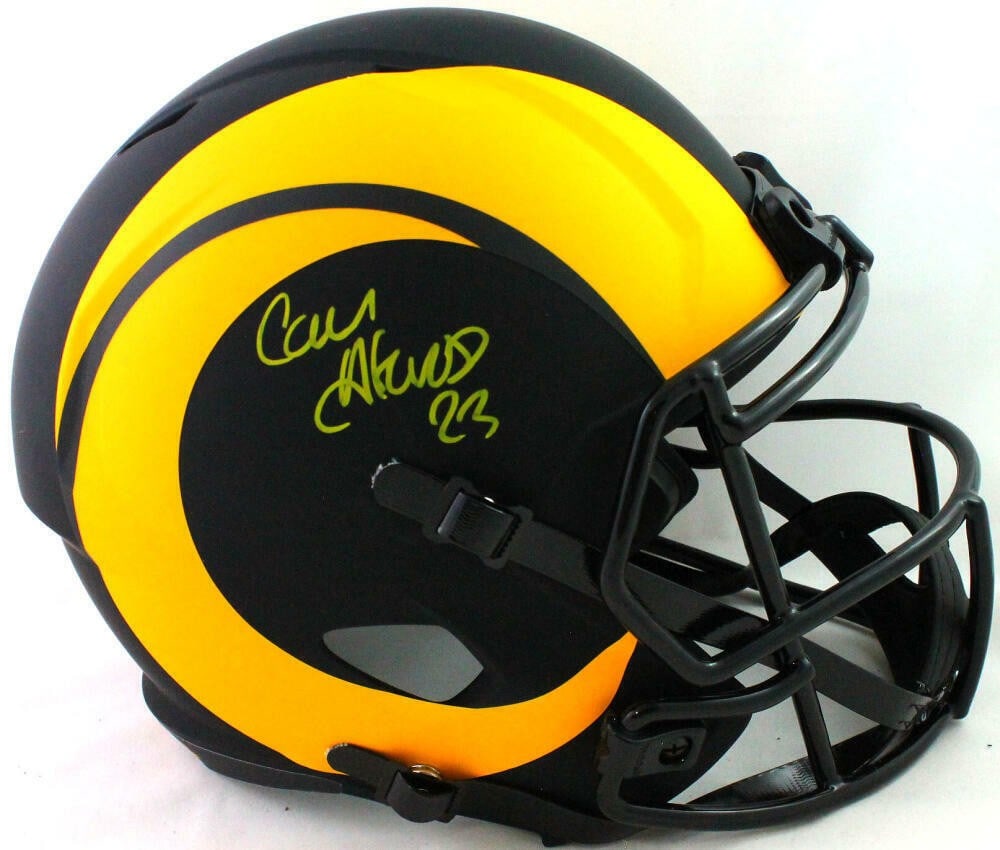 Los Angeles Rams Eclipse Speed Helmet Signed by Cam Akers Beckett Authenticated (1 of 9)