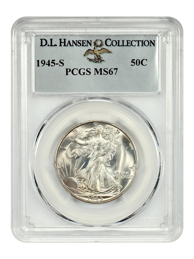 PCGS MS67 1945-S Walking Liberty Half Dollar D.L. Hansen (1 of 4)