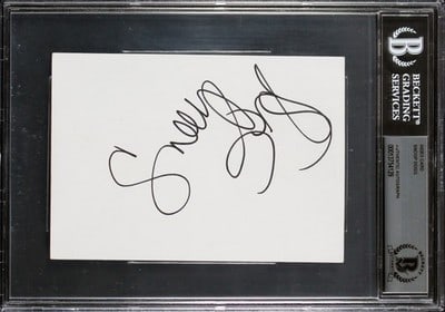 Beckett slabbed Snoop Dogg signed 4x6 index card (1 of 4)