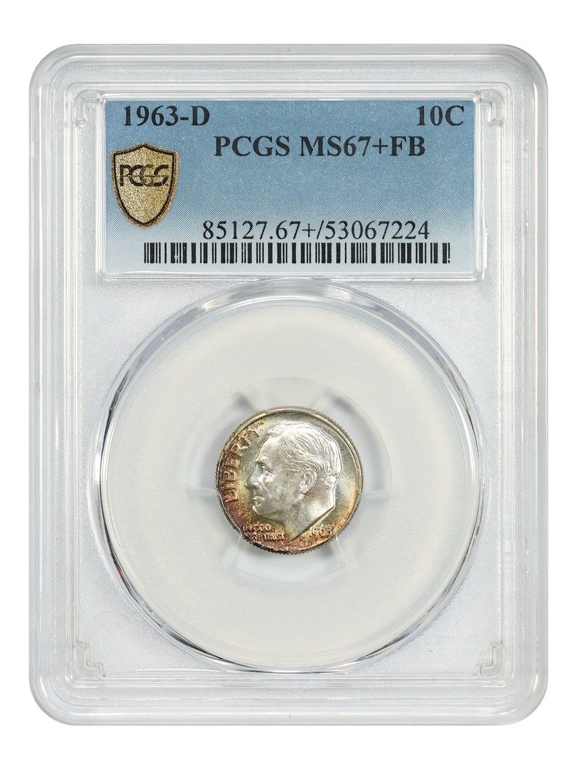 PCGS MS67 Plus FB 1963-D Roosevelt Dime (1 of 5)