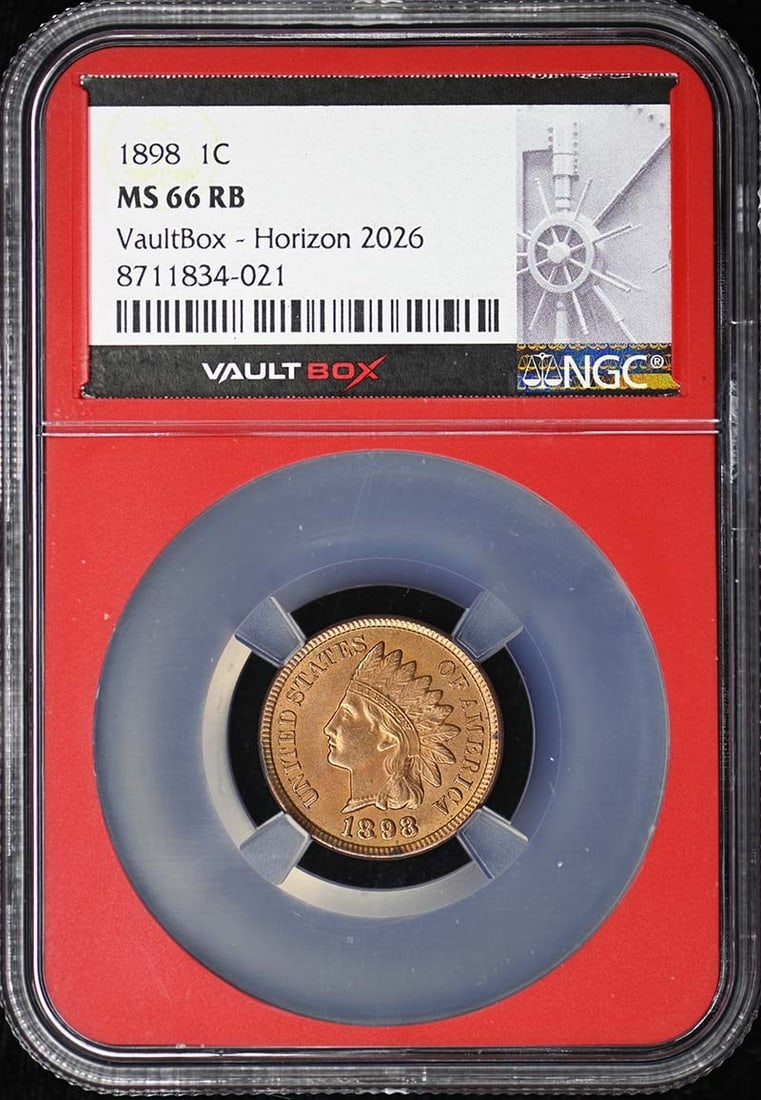 1898 NGC MS66RB Indian Head Cent (1 of 4)
