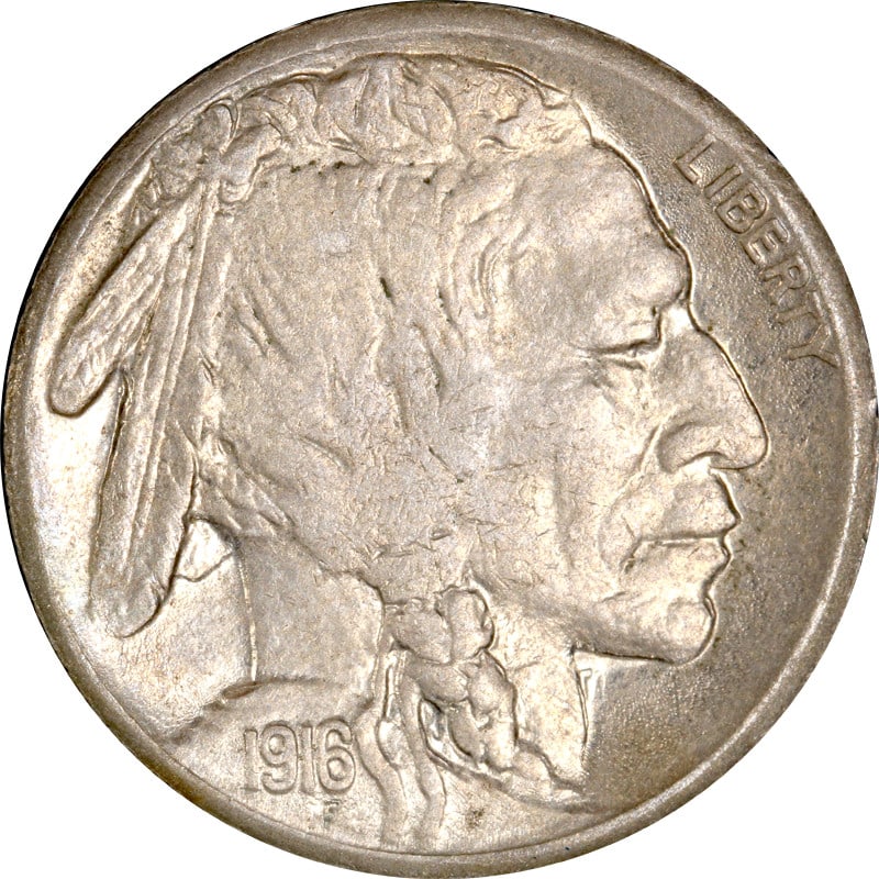 1916 San Francisco Mint Buffalo Nickel Coin (1 of 2)