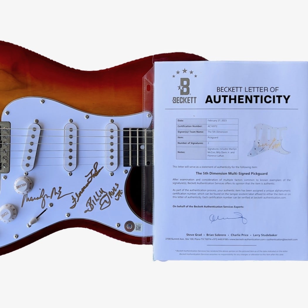 The 5th Dimension Signed Electric Guitar JSA Authenticated - 3