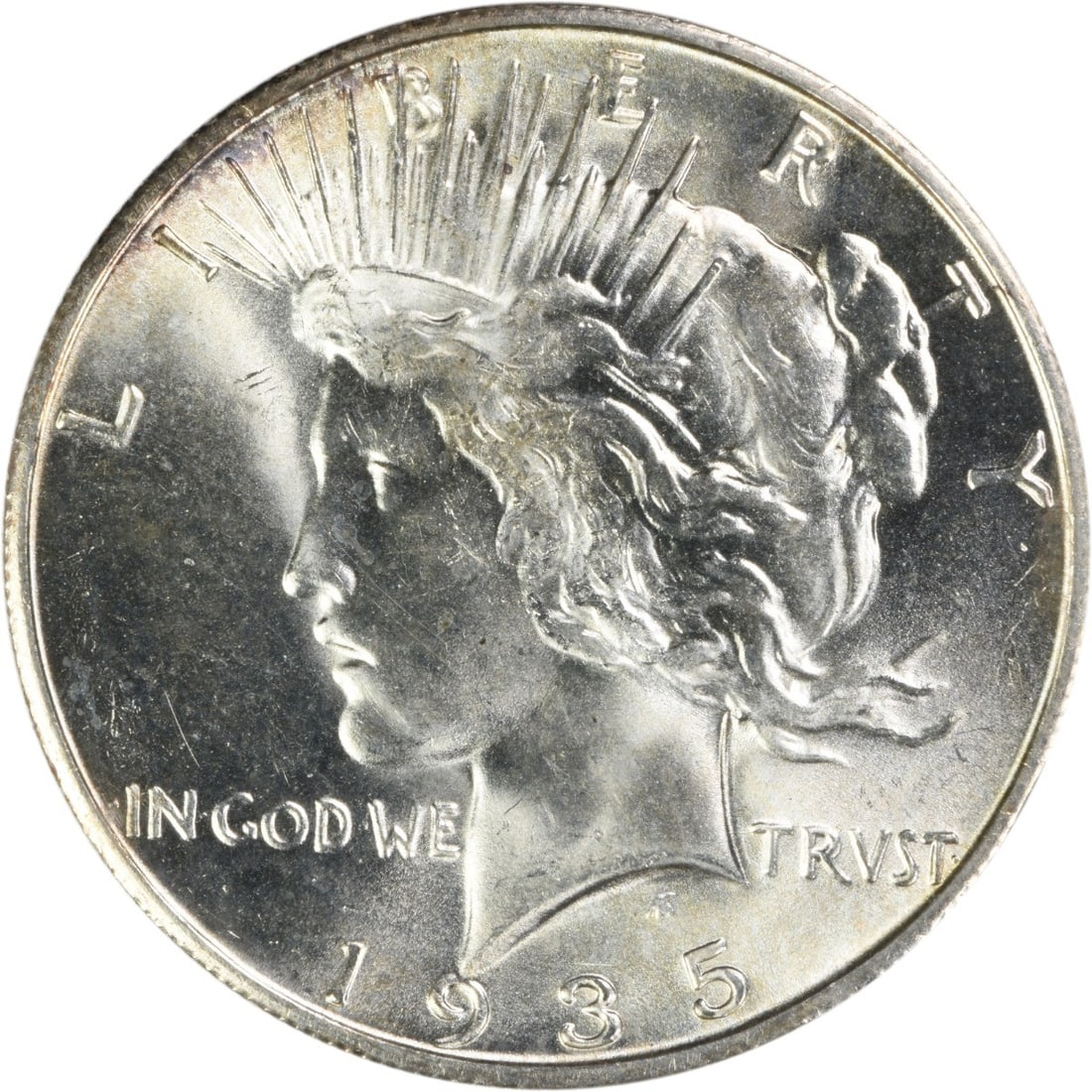 Choice BU 1935 San Francisco Peace Silver Dollar Uncertified (1 of 2)