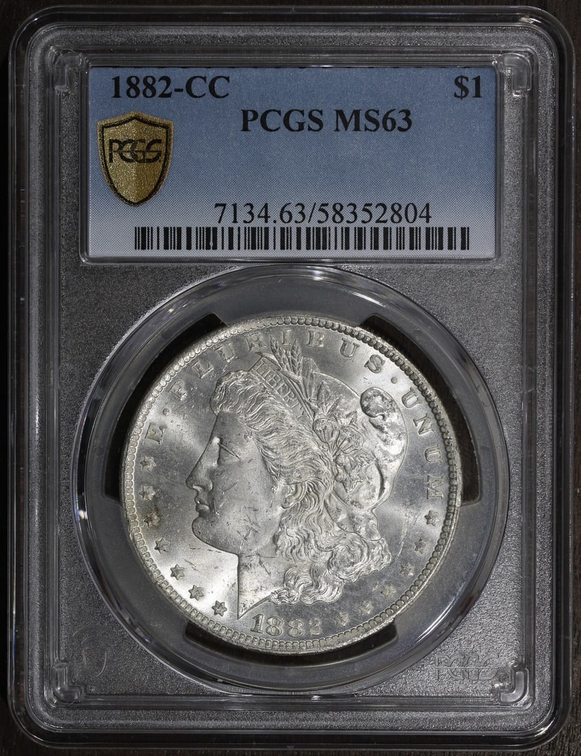 PCGS MS63 Carson City Morgan Silver Dollar 1882-CC Key Date (1 of 3)