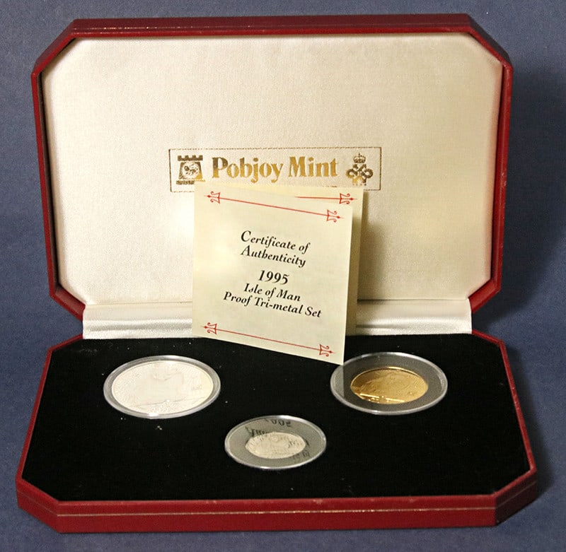 Turkish Cat 1995 Isle of Man Tri-Metal Proof 3 Coin Set with OGP and COA (1 of 7)