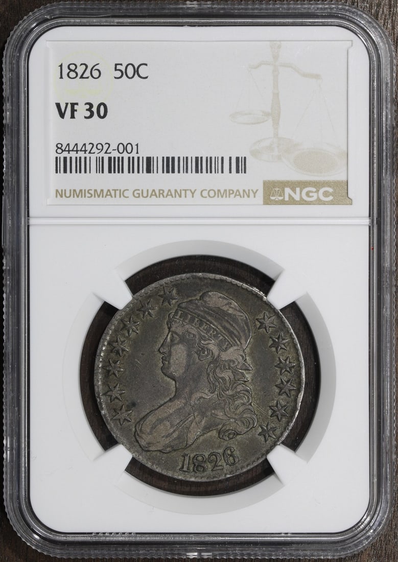 1826 NGC VF30 Silver Half Dollar Capped Bust (1 of 2)