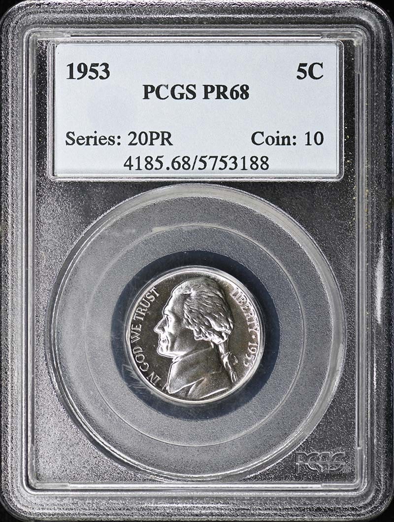 PCGS PR68 1953 Jefferson Nickel Proof (1 of 4)