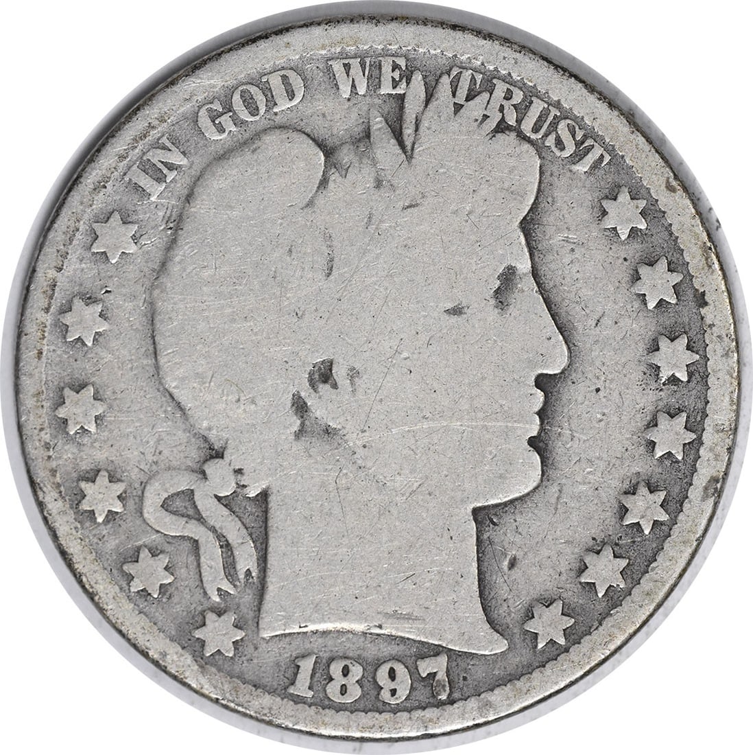 1897-O Barber Silver Half Dollar 50C AG Uncertified New Orleans (1 of 2)