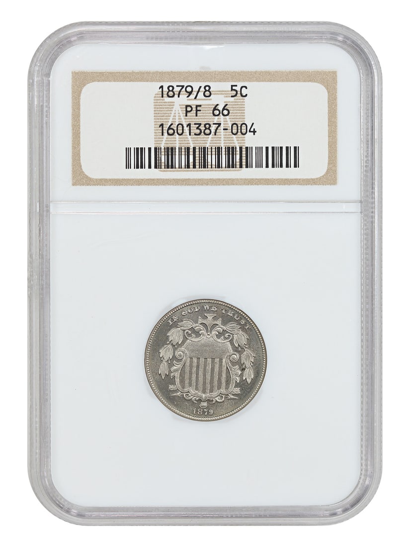 NGC PR66 1879 Overdate Shield Nickel 5C (1 of 6)