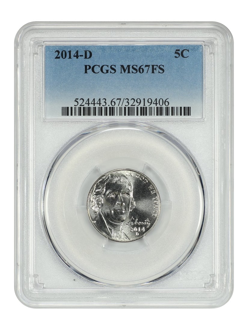 PCGS MS67FS 2014-D Jefferson Nickel Five Cent Coin (1 of 4)