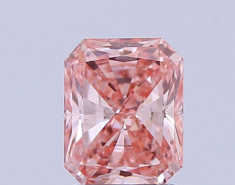 Loose Diamond - RADIANT 1.51ct Fancy Vivid Pink VS2: Loose Diamond - RADIANT 1.51ct Fancy Vivid Pink VS2 Source: This is a real non-mined Diamond that has been grown in a lab Shape: RADIANT Carats: 1.51 Color: Fancy Vivid Pink Certification: IGI Video: