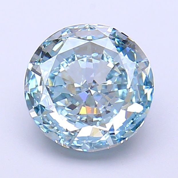 Loose Diamond - ROUND 2.21ct Fancy Vivid Blue VVS2: Loose Diamond - ROUND 2.21ct Fancy Vivid Blue VVS2 Source: This is a real non-mined Diamond that has been grown in a lab Shape: ROUND Carats: 2.21 Color: Fancy Vivid Blue Certification: IGI Video: