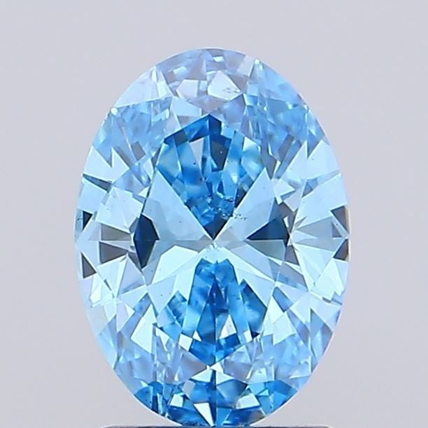 Loose Diamond - OVAL 1.52ct Fancy Vivid Blue VS2: Loose Diamond - OVAL 1.52ct Fancy Vivid Blue VS2 Source: This is a real non-mined Diamond that has been grown in a lab Shape: OVAL Carats: 1.52 Color: Fancy Vivid Blue Certification: IGI Additional