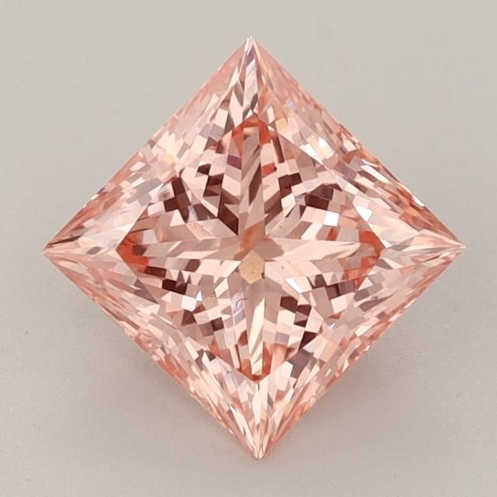 Loose Diamond - PRINCESS 1.54ct Fancy Vivid Orange Pink VS2: Loose Diamond - PRINCESS 1.54ct Fancy Vivid Orange Pink VS2 Source: This is a real non-mined Diamond that has been grown in a lab Shape: PRINCESS Carats: 1.54 Color: Fancy Vivid Orange Pink